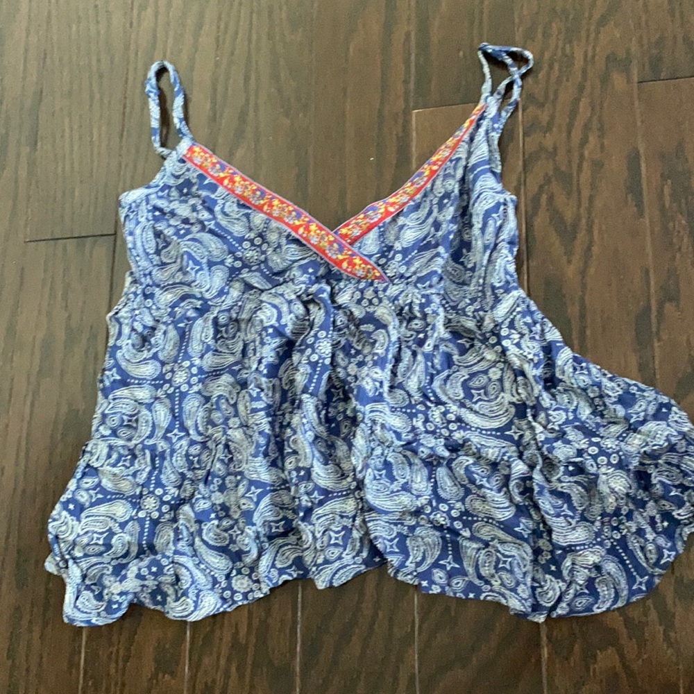 American Rag XXS blue babydoll tank